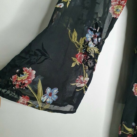 NWT Adam Levine Dress Long Bell Sleeve V-Neck M - Picture 5 of 8